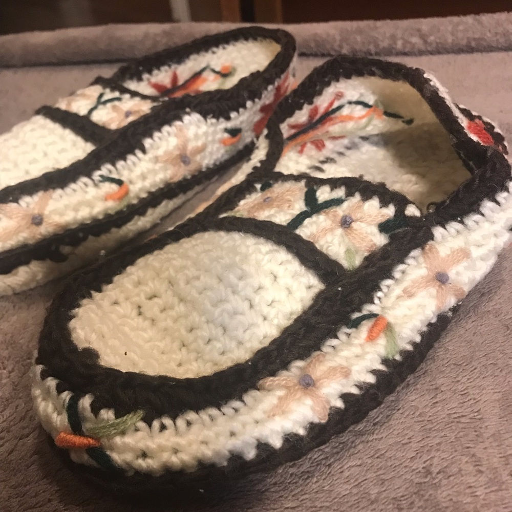 Crochet slippers